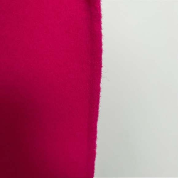 Hot Pink Wing Collar Wool Jacket - Solid - Open Front - Bright - Picture 16 of 16